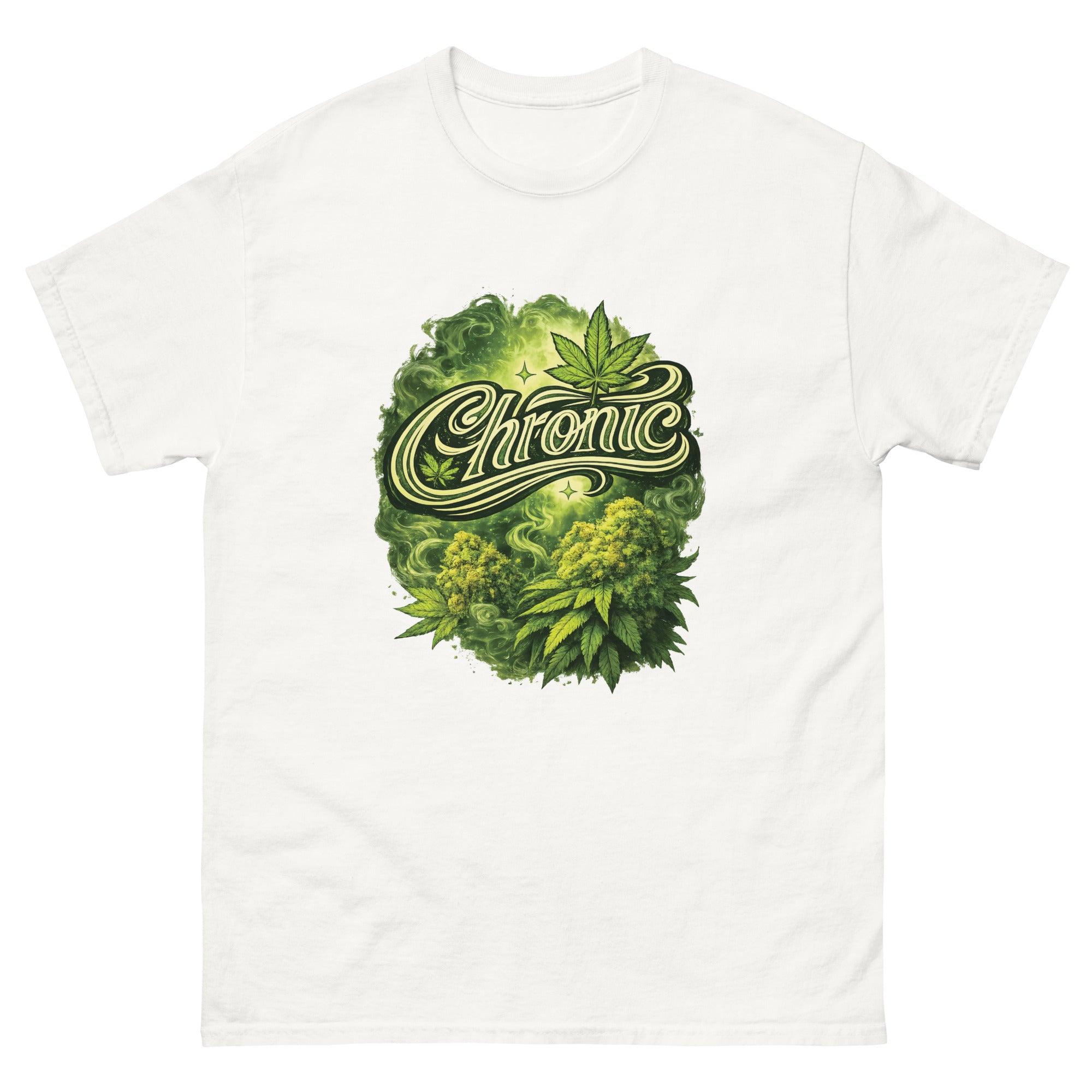 Chronic cannabis-inspired graphic tee featuring bold 420 streetwear artwork