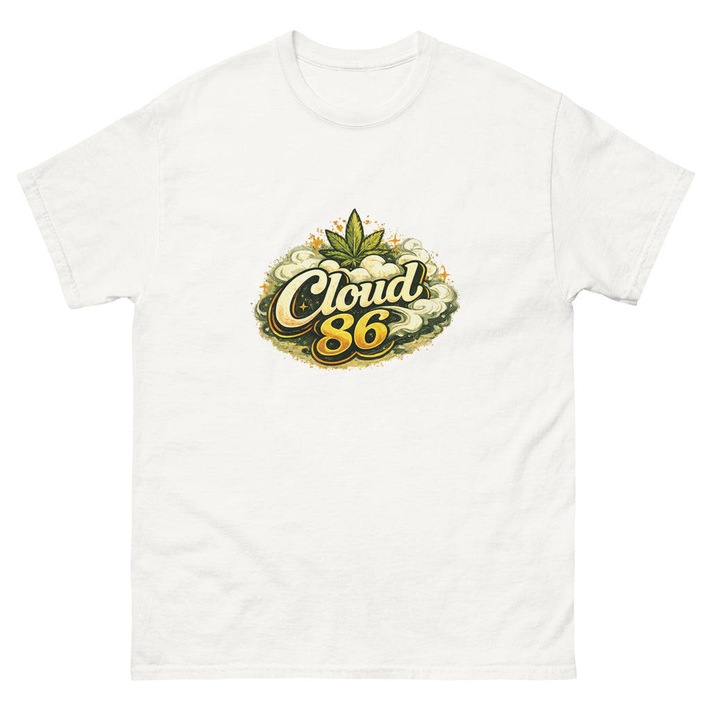 Cloud 86 cannabis-inspired streetwear graphic tee with bold elevated apparel