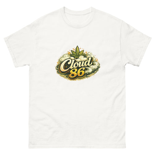 Cloud 86 cannabis-inspired streetwear graphic tee with bold elevated apparel