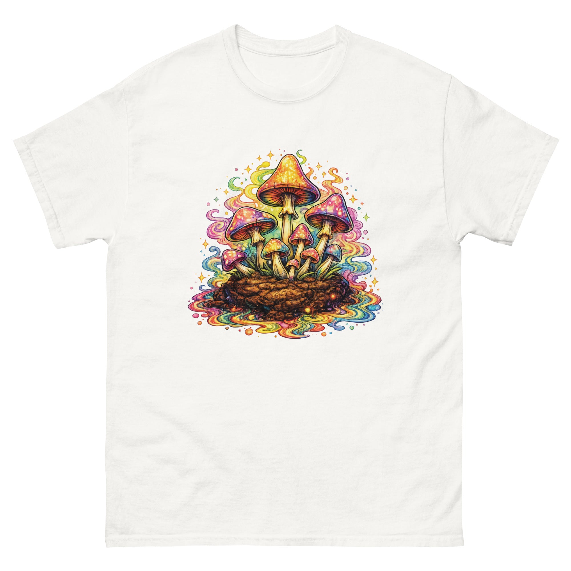 Magic Mushroom psychedelic-inspired graphic tee featuring bold streetwear artwork