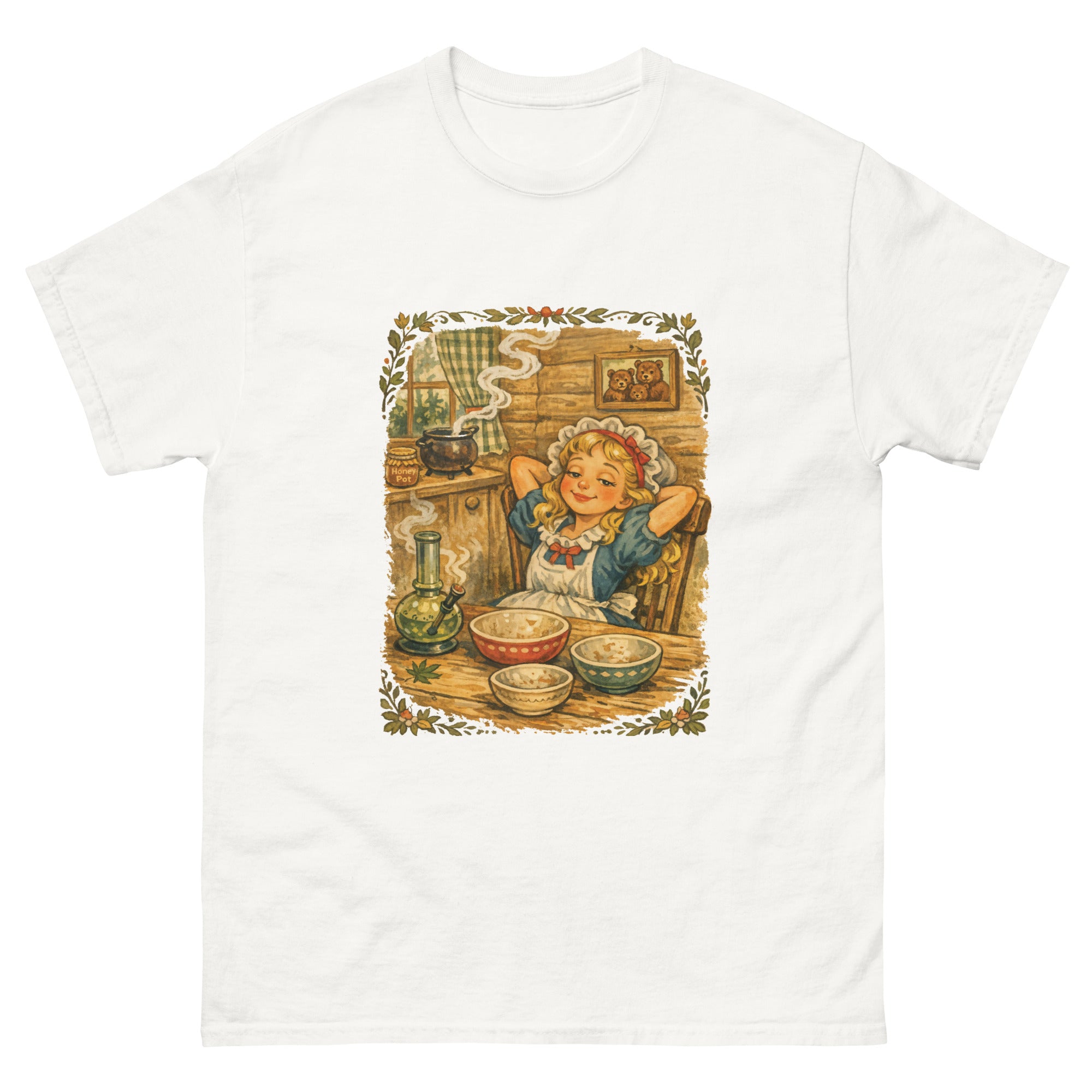 Three Bowls cannabis-inspired parody graphic tee featuring 420 streetwear artwork